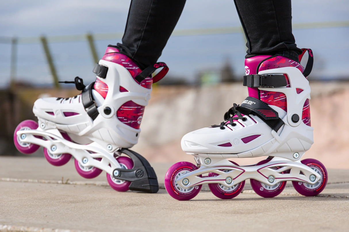 SKA940691 POWERSLIDE Phuzion Universe Pink 4W XXII Kinder Inlineskates Kinder Inliner Kids Skates Rollerblades Inlineskates für Kinder Junior Skates Verstellbare Skates Größenverstlelbare Inlineskates für Kinder Kinder Inliner Kids Inliner Kids Rollerblades Urban Inline Skating Urban Inline Skating Freeskates City Skates Fitness Inliner Sport Skates Sport Inliner Rollerblades Rollerblading Lörrach Freiburg Basel Inliner Skateschule und Skateshop Weil am Rhein SkaMiDan Deutschland Germany