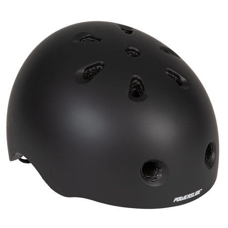 SKA903334 POWERSLIDE Urban Black Matt | Schwarz | Größenverstellbar | Kinder + Erwachsene | Stunt Skatehelm Skatehelm