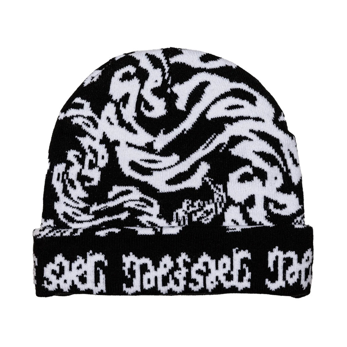 MESMER Beanie | Schwarz Weiß