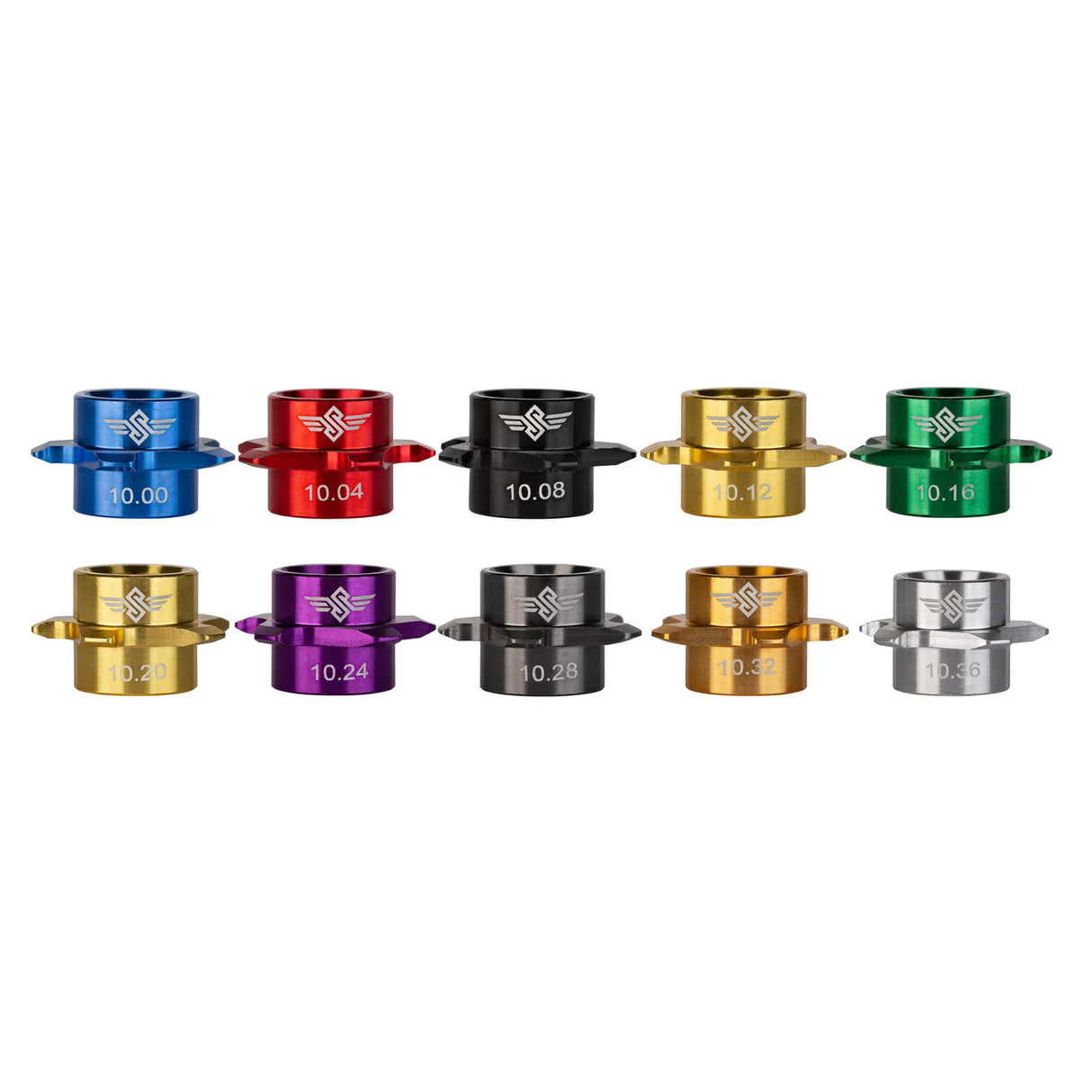 SWINGS SL Spacer kit | Spacer Box | Präzisionsspacer | 10mm bis 10,36mm | Typ 608 | 80-Pack