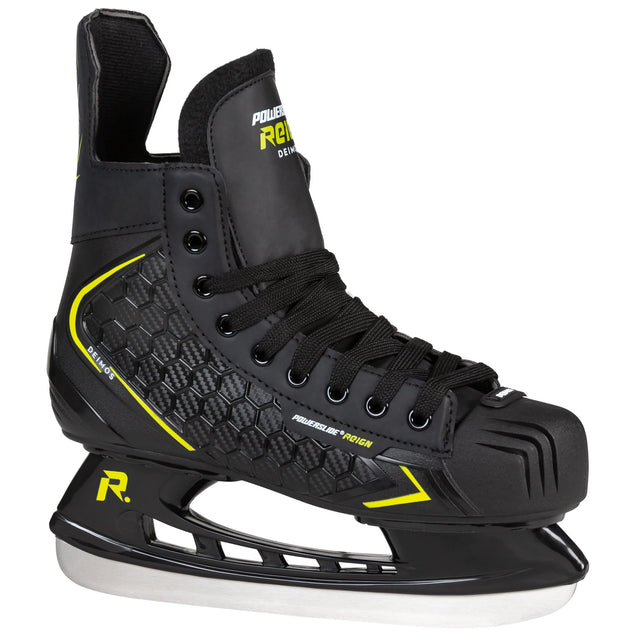 SKA120032 POWERSLIDE Reign Deimos | Hockey Schlittschuhe Black Schlittschuhe | Schwarz | Hartschalen Schlittschuhe Freestyle Schlittschuhe Erwachsene Eiskunstlauf Klassisch Schlittschuhe Schlittschuhe für Kinder Kinder Erwachsene Größenverstellbar Größenverstellbare Schlittschuhe Größenverstellbare Schlittschuhe für Kinder Schlittschuhkufen Kufen für Inlineskates Schlittschuhkufen für Skates Rollerblades rollerblading convertible ice blades transformer ice blades inline skating inlineksates inline skating i