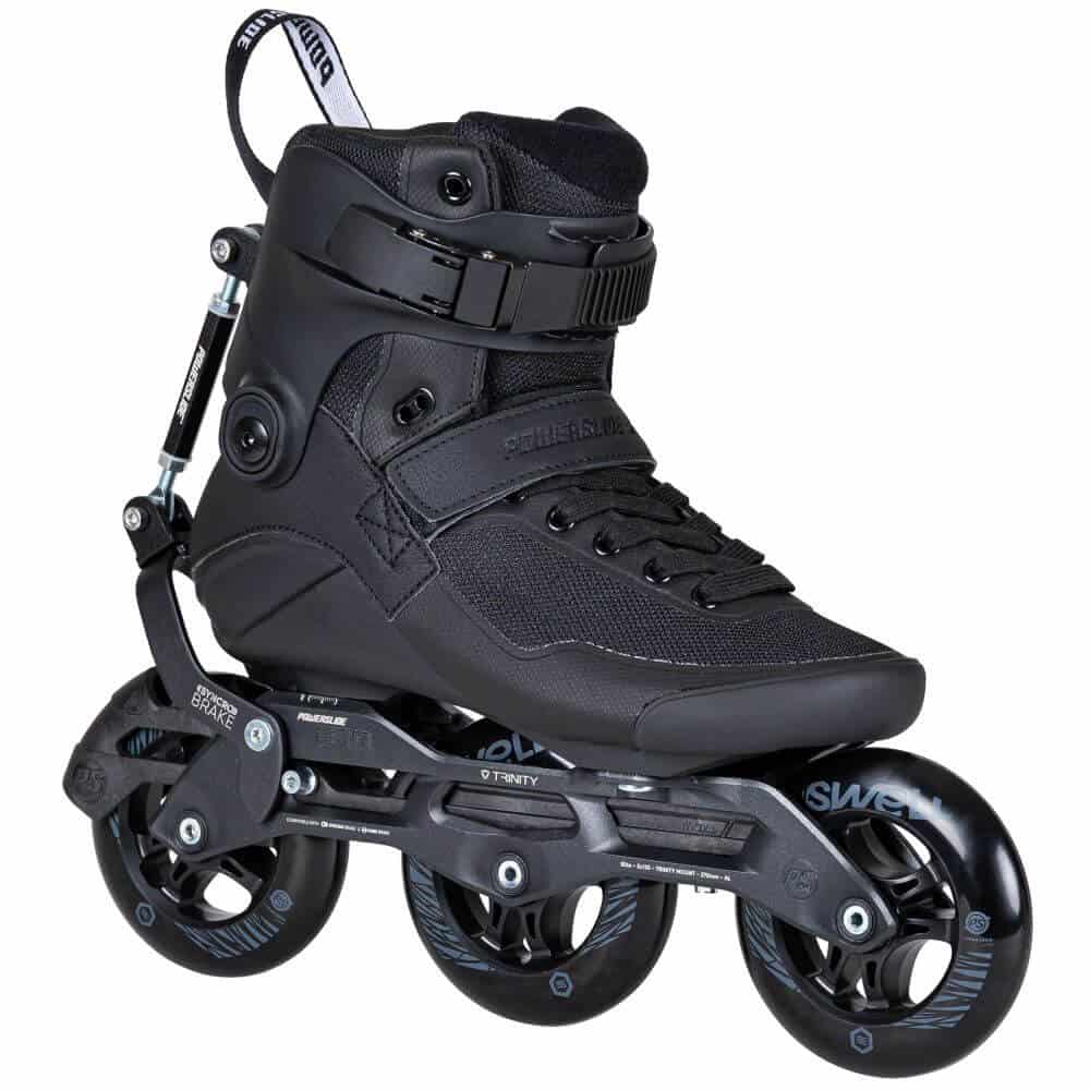 POWERSLIDE Swell 110 Triple Black Syncro Brake | Trinity X | Fitness Inline Skates