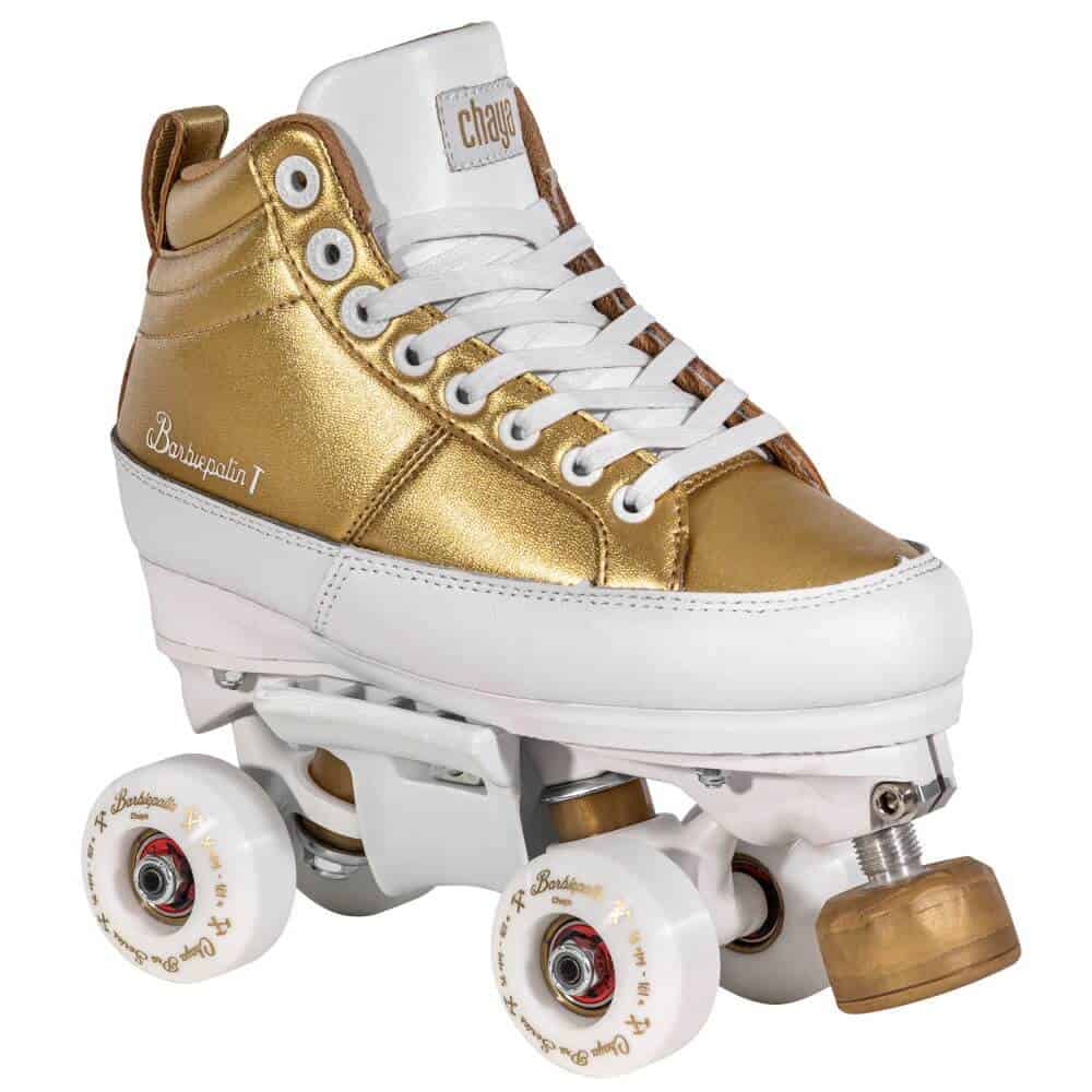 CHAYA Kismet Barbiepatin Gold Park Roller Skates | Gold | Skatepark Quad Skates