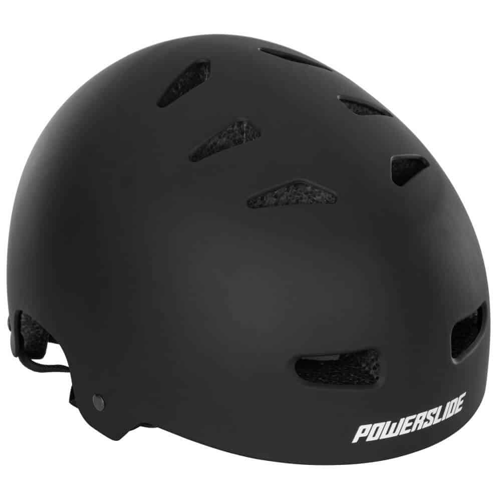 POWERSLIDE Allround Black Skate Helmet | Longer shape | Stunt Skate Helmet | Size Adjustable