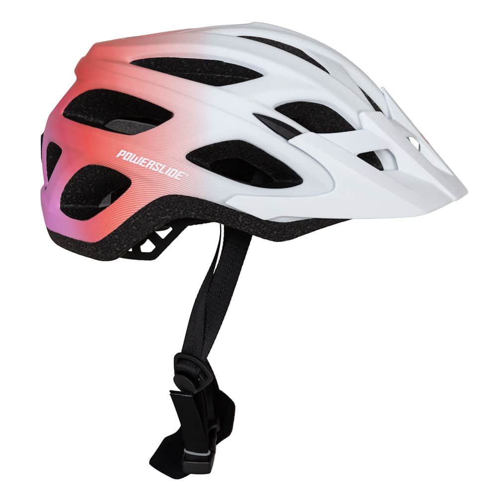 POWERSLIDE Road Fading Pink | Pink+ White | Size adjustable | Bicycle + Fitness Skate Helmet