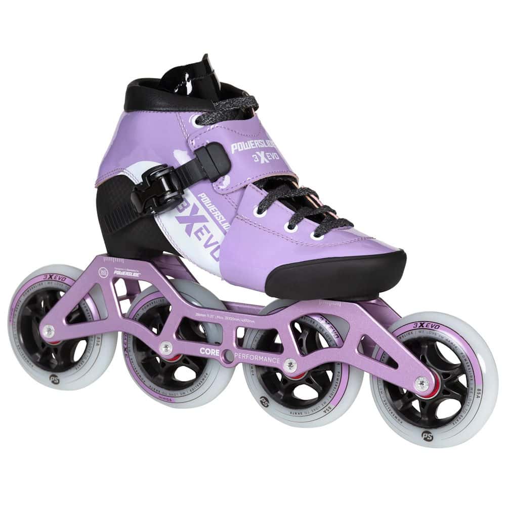 POWERSLIDE 3X adj. Evo | Lavender | 165mm Dual Point Mounting | Size Adjustable | Speed Inline Skates For Children