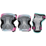 POWERSLIDE Kids Pro Girls Set | Grau Pink | Kinder Schützerset