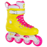 POWERSLIDE Zoom Neon Yellow 80 | Yellow Pink | Rivet mounting | Also fits wide feet | Urban Inline Skates