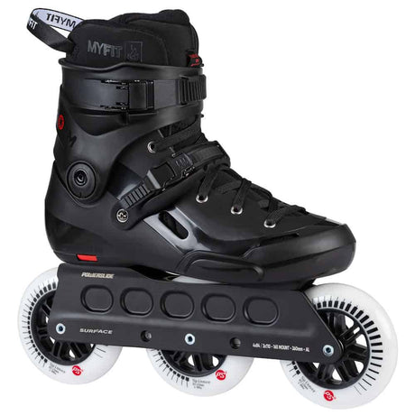 POWERSLIDE Storm Black 110 | 88A SHR ABEC 9 | Black | 165mm Dual Point Mounting | Urban Inline Skates