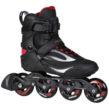 POWERSLIDE Phuzion Radon Charcoal 84 | Black+ Red | Trinity X | Fitness Inline Skates