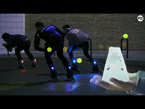 SKA907067 907068 907069 907070 POWERSLIDE LED Slalom Cones Hütchen Glow in the dark Inliner Skateschule und Skateshop Weil am Rhein SkaMiDan