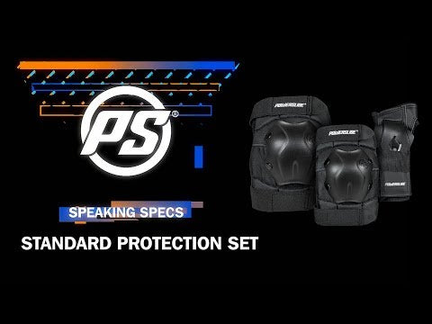 POWERSLIDE Standard Wristguard Black XXIV | Handgelenkschoner | Kinder Schützerset | Knie- Ellenbogen- und Handgelenkschoner