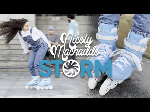 POWERSLIDE Storm Nicoly Pro 80 | 80mm 88A SHR ABEC 9 | Light Blue | 165mm Dual Point Mounting | Urban Inline Skates