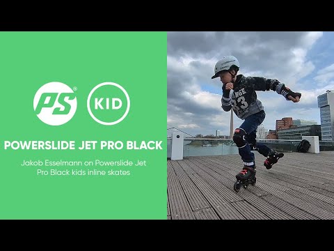 SKA940637 POWERSLIDE Jet Pro Black Kids Inlineskates (größenverstellbar) Inliner Skateschule und Skateshop Weil am Rhein SkaMiDan