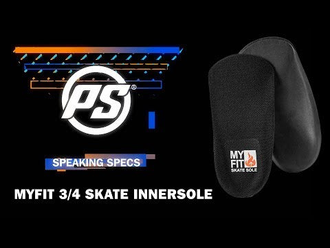 MYFIT Skatesole 3/4-Einlegesohle | Innersole | Black | 1-Paar